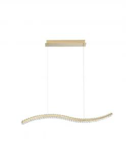 Nova Luce 9333078 AURELIA LED Pendelleuchte 100cm 3500K Gold Kristall