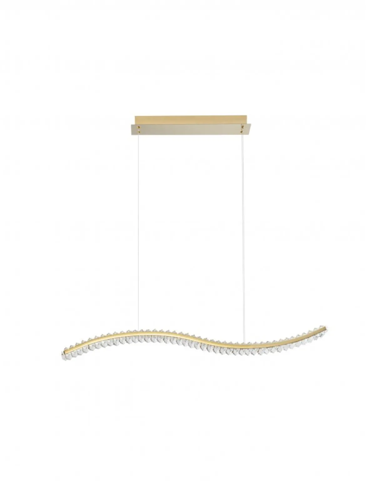 Nova Luce 9333078 AURELIA LED Pendelleuchte 100cm 3500K Gold Kristall