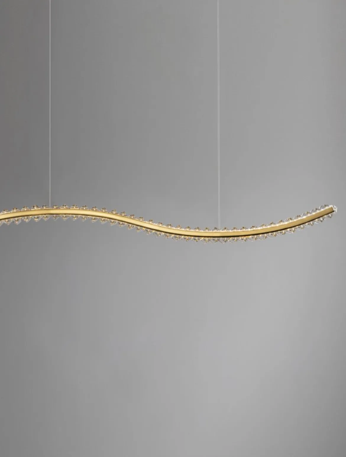 Nova Luce 9333078 AURELIA LED Pendelleuchte 100cm 3500K Gold Kristall