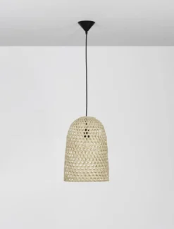 Nova Luce 9586509 AURORA Pendelleuchte 43x30cm Natur E27