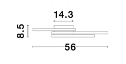 Nova Luce 8160161 BILBAO LED Deckenleuchte 3-flammig 3000K Weiss