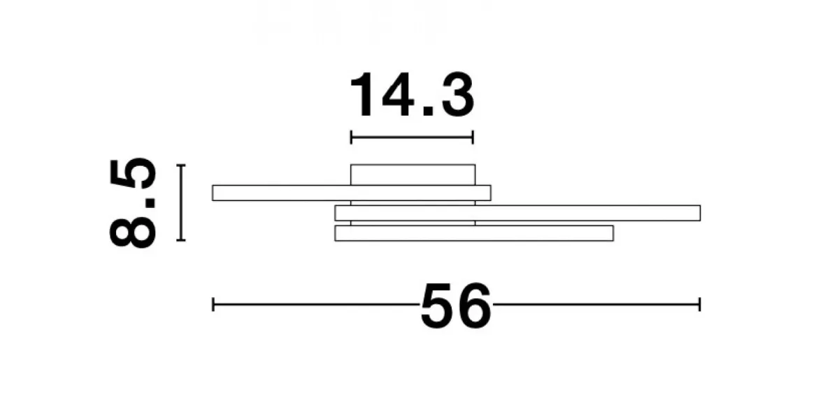 Nova Luce 8160161 BILBAO LED Deckenleuchte 3-flammig 3000K Weiss