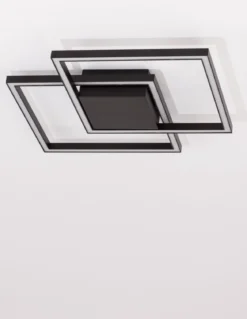 Nova Luce 9500822 BILBAO LED Deckenleuchte 46x46cm 3000K Schwarz