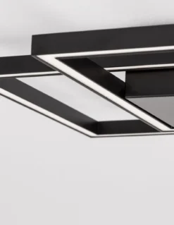 Nova Luce 9500822 BILBAO LED Deckenleuchte 46x46cm 3000K Schwarz