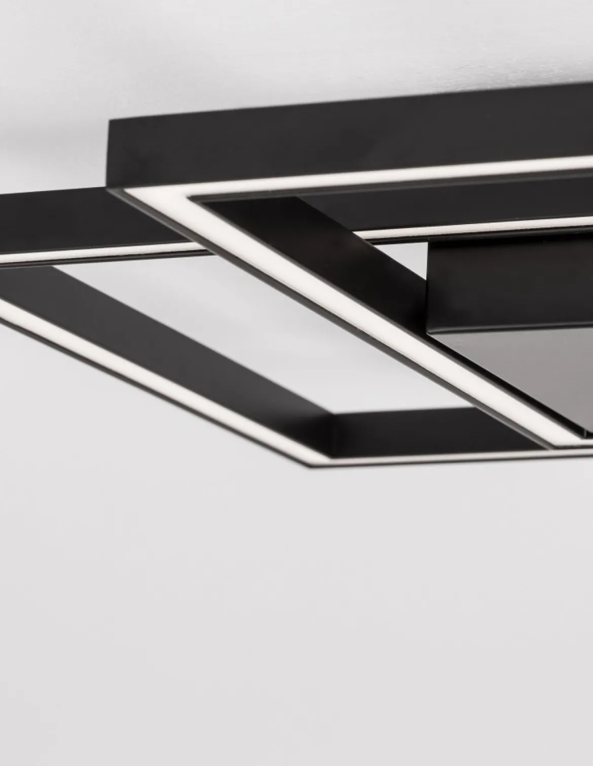 Nova Luce 9500822 BILBAO LED Deckenleuchte 46x46cm 3000K Schwarz