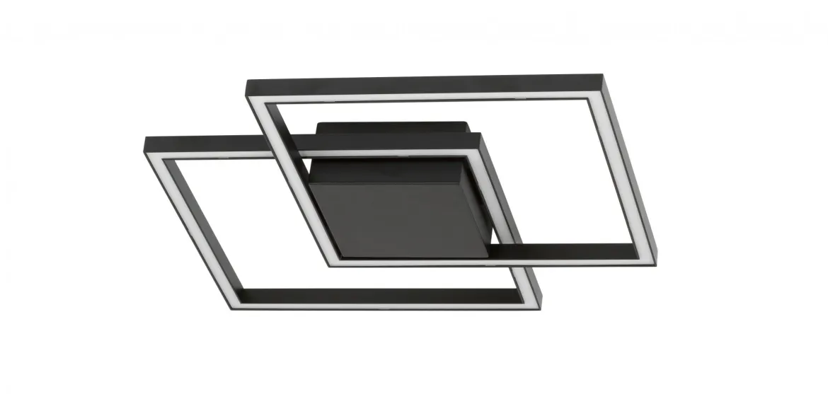 Nova Luce 9500822 BILBAO LED Deckenleuchte 46x46cm 3000K Schwarz