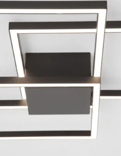 Nova Luce 9500832 BILBAO LED Deckenleuchte 56x56cm 3000K Schwarz