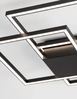 Nova Luce 9500832 BILBAO LED Deckenleuchte 56x56cm 3000K Schwarz