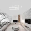 Nova Luce 9977001 BILBAO LED Deckenleuchte 90x67cm 3000K Weiss