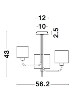 Nova Luce 9151403 BITONTO Pendelleuchte 3-flammig Schwarz Grau Braun Elfenbein