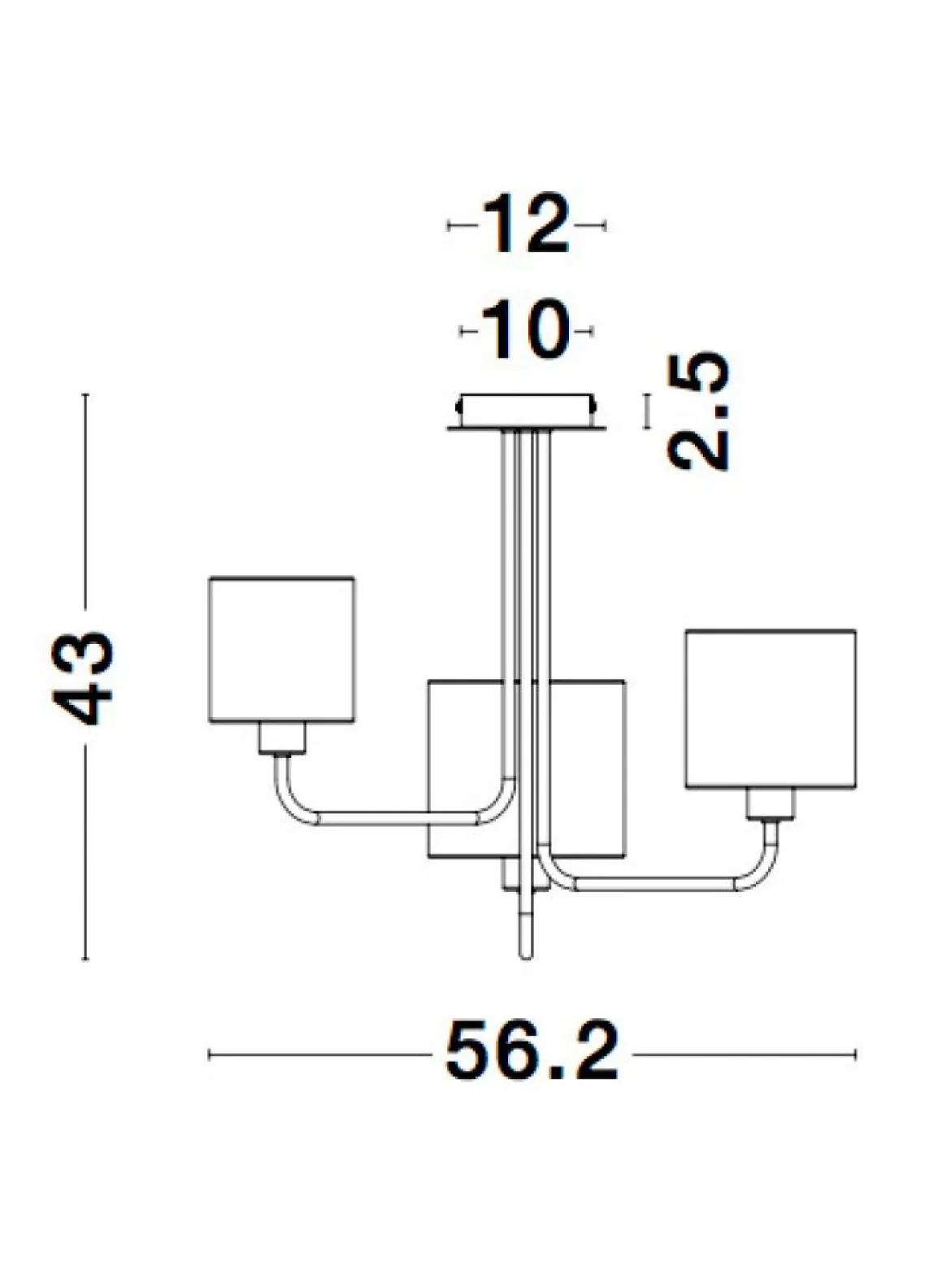 Nova Luce 9151403 BITONTO Pendelleuchte 3-flammig Schwarz Grau Braun Elfenbein