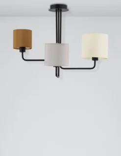 Nova Luce 9151403 BITONTO Pendelleuchte 3-flammig Schwarz Grau Braun Elfenbein