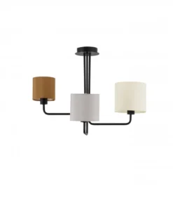 Nova Luce 9151403 BITONTO Pendelleuchte 3-flammig Schwarz Grau Braun Elfenbein