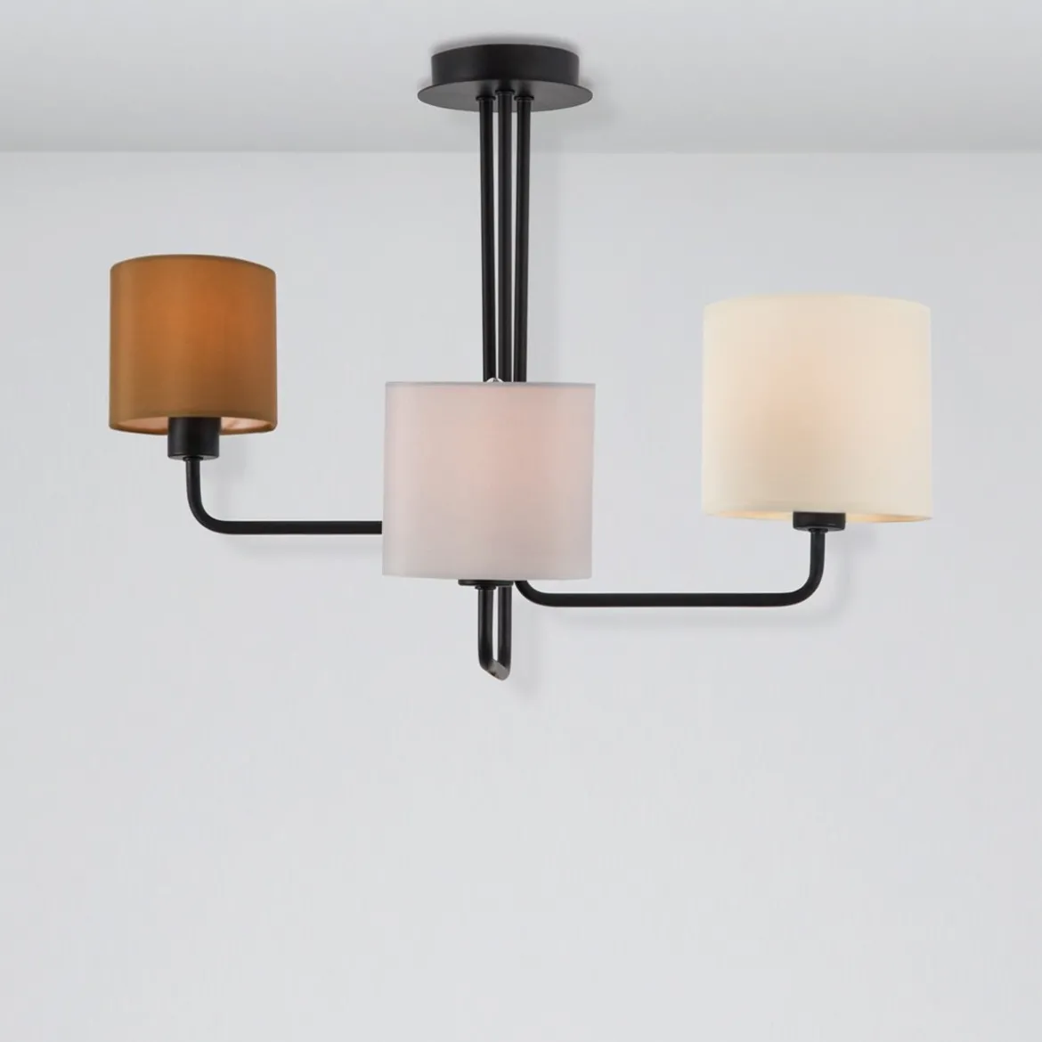 Nova Luce 9151403 BITONTO Pendelleuchte 3-flammig Schwarz Grau Braun Elfenbein