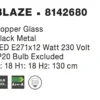 Nova Luce 8142680 BLAZE E27 Pendelleuchte 1-flammig Schwarz Kupfer