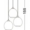 Nova Luce 8142681 BLAZE E27 Pendelleuchte 3-flammig Schwarz Kupfer