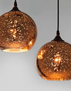 Nova Luce 8142681 BLAZE E27 Pendelleuchte 3-flammig Schwarz Kupfer