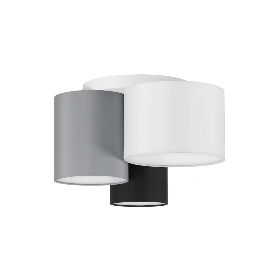 Nova Luce 9555805 BRYSON Deckenleuchte 3-flammig Schwarz Weiss Grau E27