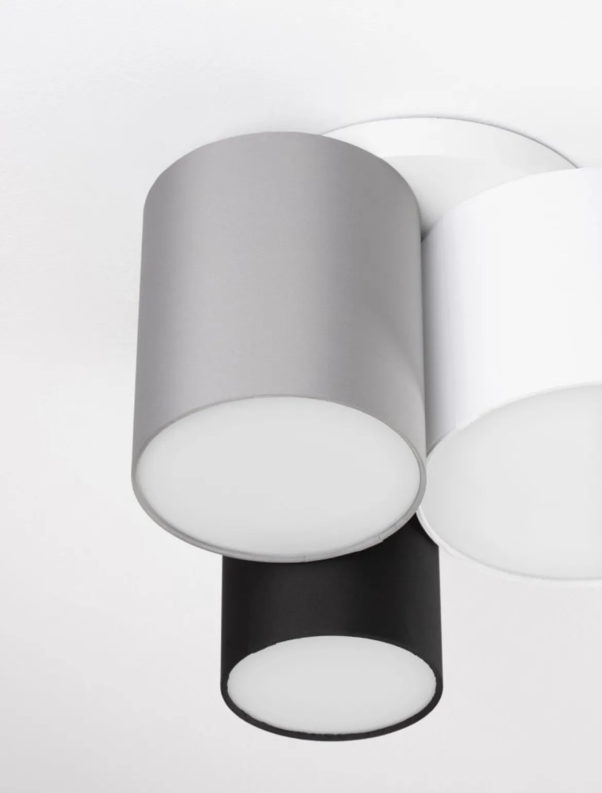 Nova Luce 9555805 BRYSON Deckenleuchte 3-flammig Schwarz Weiss Grau E27