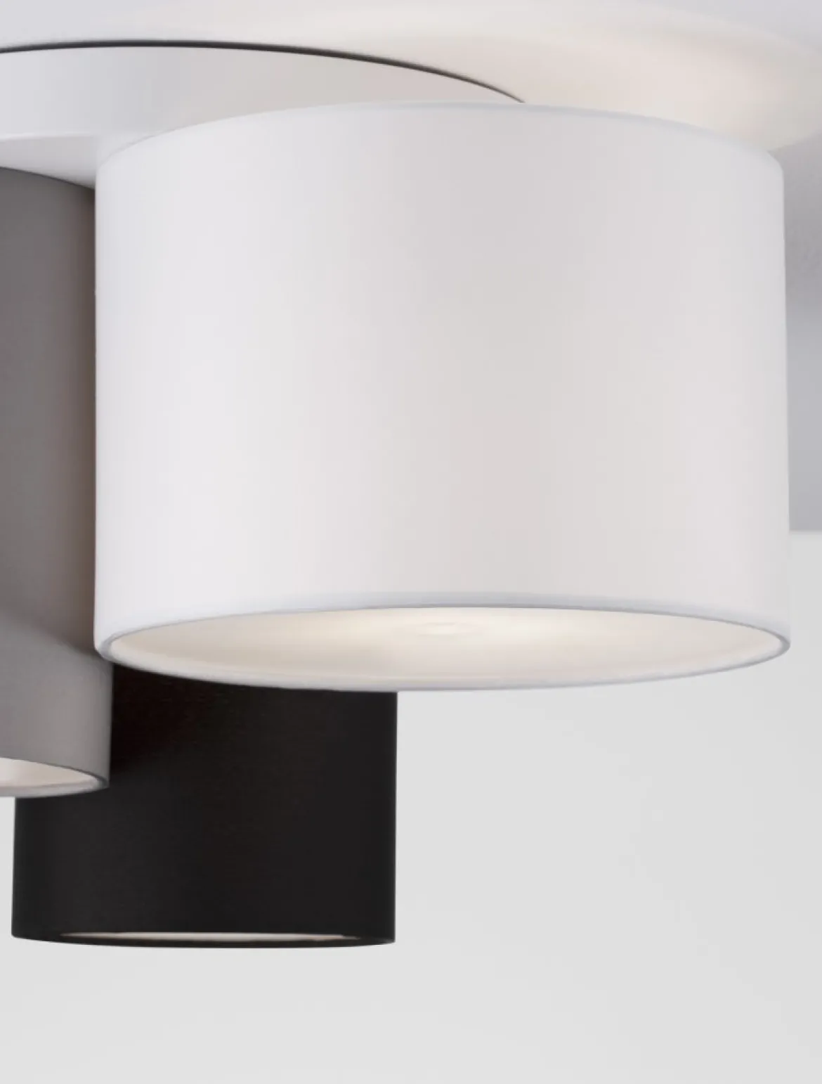 Nova Luce 9555805 BRYSON Deckenleuchte 3-flammig Schwarz Weiss Grau E27