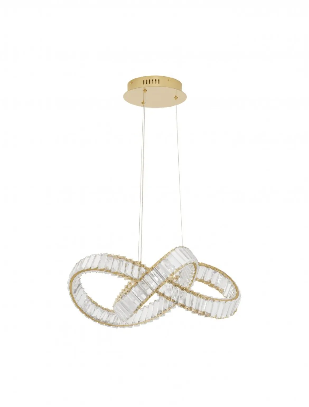 Nova Luce 9019722 CONCETO LED Pendelleuchte 60cm 3500K Gold Kristall
