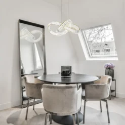 Nova Luce 9019722 CONCETO LED Pendelleuchte 60cm 3500K Gold Kristall
