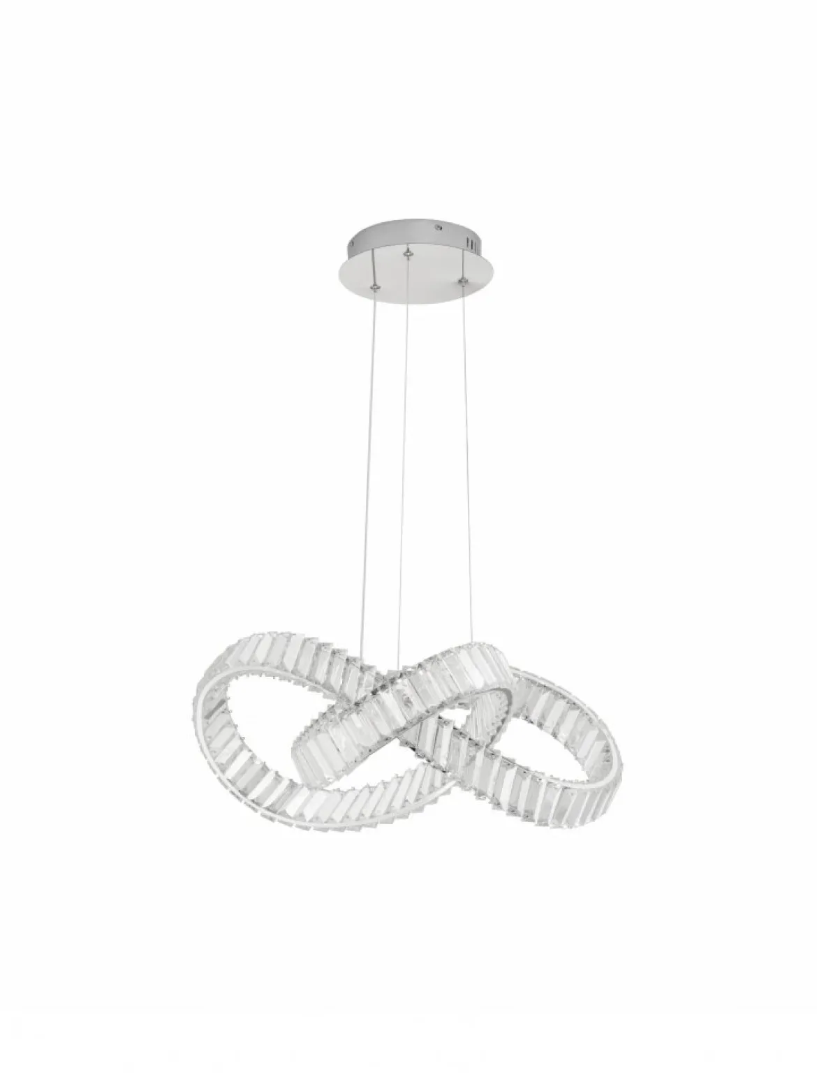 Nova Luce 9019723 CONCETO LED Pendelleuchte 60cm 3500K Chrom Kristall