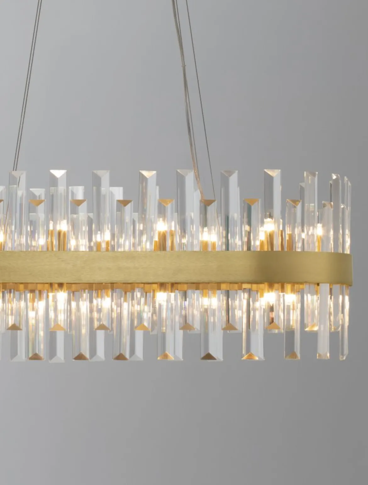 Nova Luce 9695217 CROWN Pendelleuchte 80cm Satin Gold G9