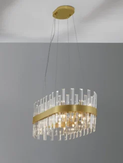 Nova Luce 9695217 CROWN Pendelleuchte 80cm Satin Gold G9