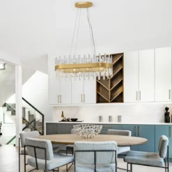Nova Luce 9695217 CROWN Pendelleuchte 80cm Satin Gold G9