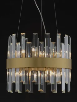 Nova Luce 9695219 CROWN Pendelleuchte 35cm Satin Gold G9