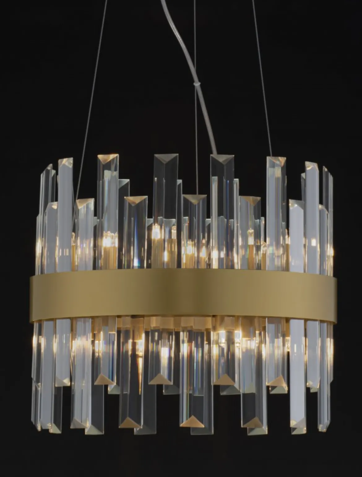 Nova Luce 9695219 CROWN Pendelleuchte 35cm Satin Gold G9