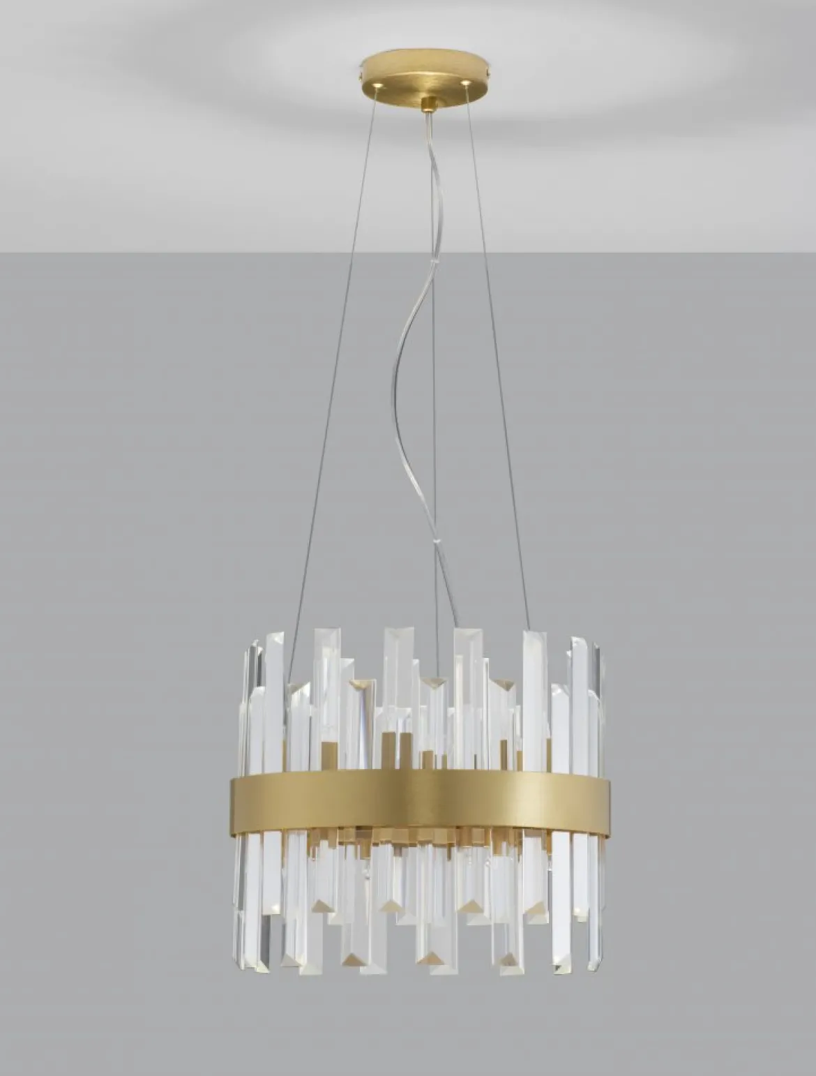 Nova Luce 9695219 CROWN Pendelleuchte 35cm Satin Gold G9