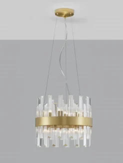 Nova Luce 9695219 CROWN Pendelleuchte 35cm Satin Gold G9