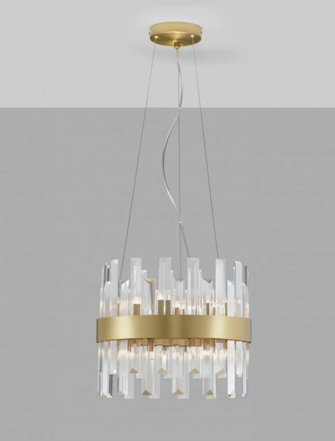 Nova Luce 9695219 CROWN Pendelleuchte 35cm Satin Gold G9