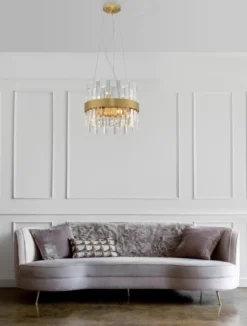 Nova Luce 9695219 CROWN Pendelleuchte 35cm Satin Gold G9