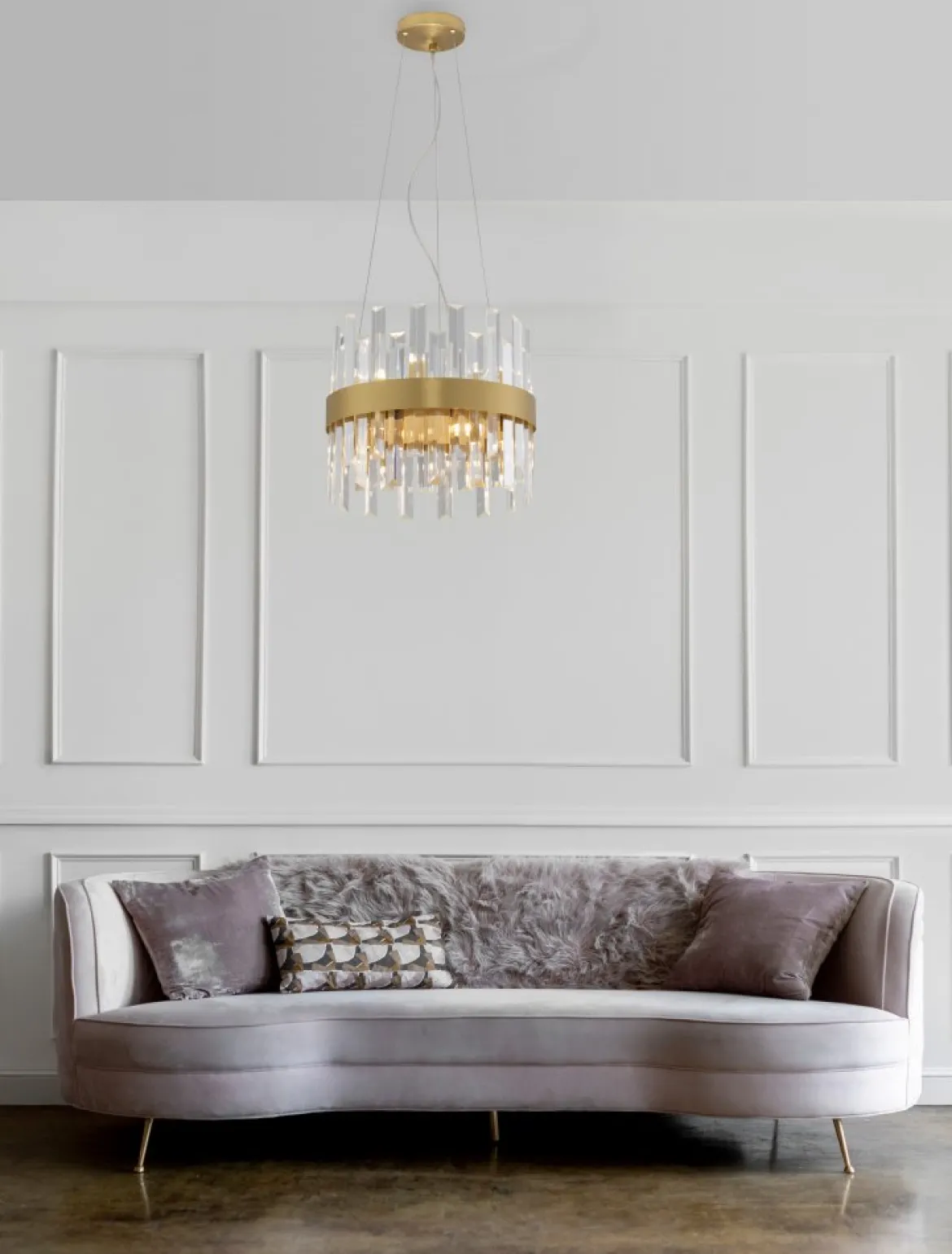 Nova Luce 9695219 CROWN Pendelleuchte 35cm Satin Gold G9