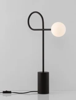 Nova Luce 9010223 DEDALO Tischleuchte Schwarz Weiss G9
