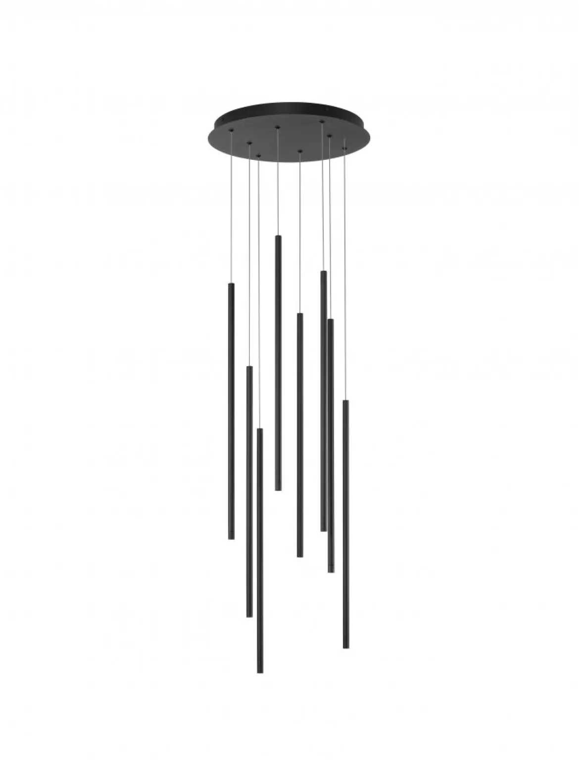 Nova Luce 9081802 ELETTRA LED Pendelleuchte 8-flammig 3000K Schwarz