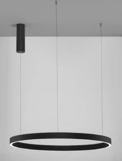 Nova Luce 9345664 ELOWEN LED Pendelleuchte 80cm 3000K Schwarz dimmbar