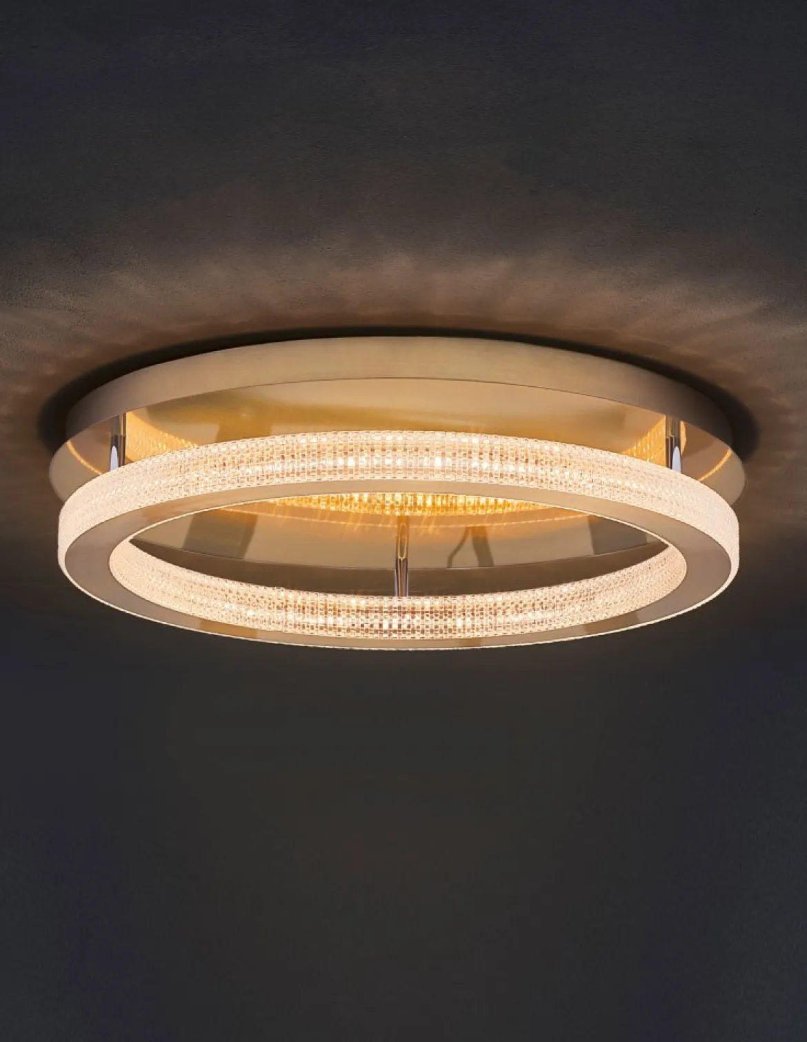 Nova Luce 9285620 FIORE LED Deckenleuchte 60cm 3000K Antik Gold dimmbar