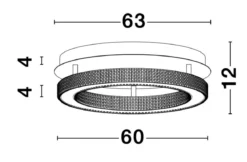 Nova Luce 9285620 FIORE LED Deckenleuchte 60cm 3000K Antik Gold dimmbar