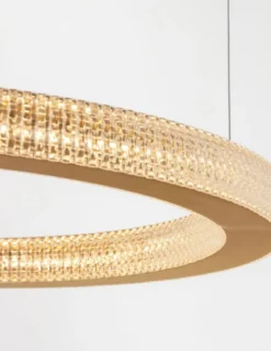 Nova Luce 9285610 FIORE LED Pendelleuchte 60cm 3000K Antik Gold dimmbar