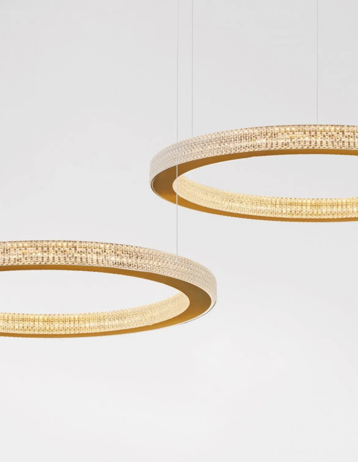 Nova Luce 9285610 FIORE LED Pendelleuchte 60cm 3000K Antik Gold dimmbar