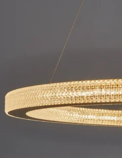 Nova Luce 9285810 FIORE LED Pendelleuchte 80cm 3000K Antik Gold dimmbar