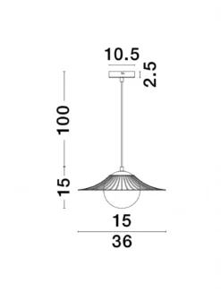 Nova Luce 9620126 FLY Pendelleuchte Schwarz E27