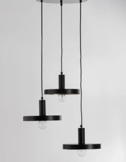 Nova Luce 9417051 GARNI Pendelleuchte 3-flammig Schwarz Gold E27