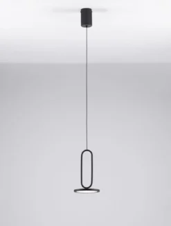 Nova Luce 9501207 GEA LED Pendelleuchte 13cm 3000K Schwarz