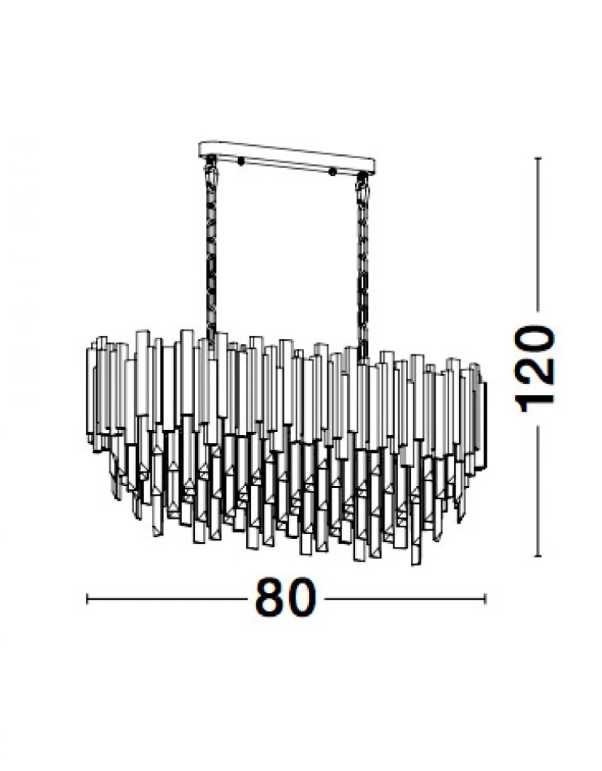 Nova Luce 9050130 GRANE Pendelleuchte 8-flammig Gold E14