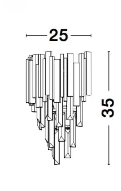 Nova Luce 9050100 GRANE Wandleuchte 2-flammig Gold E14
